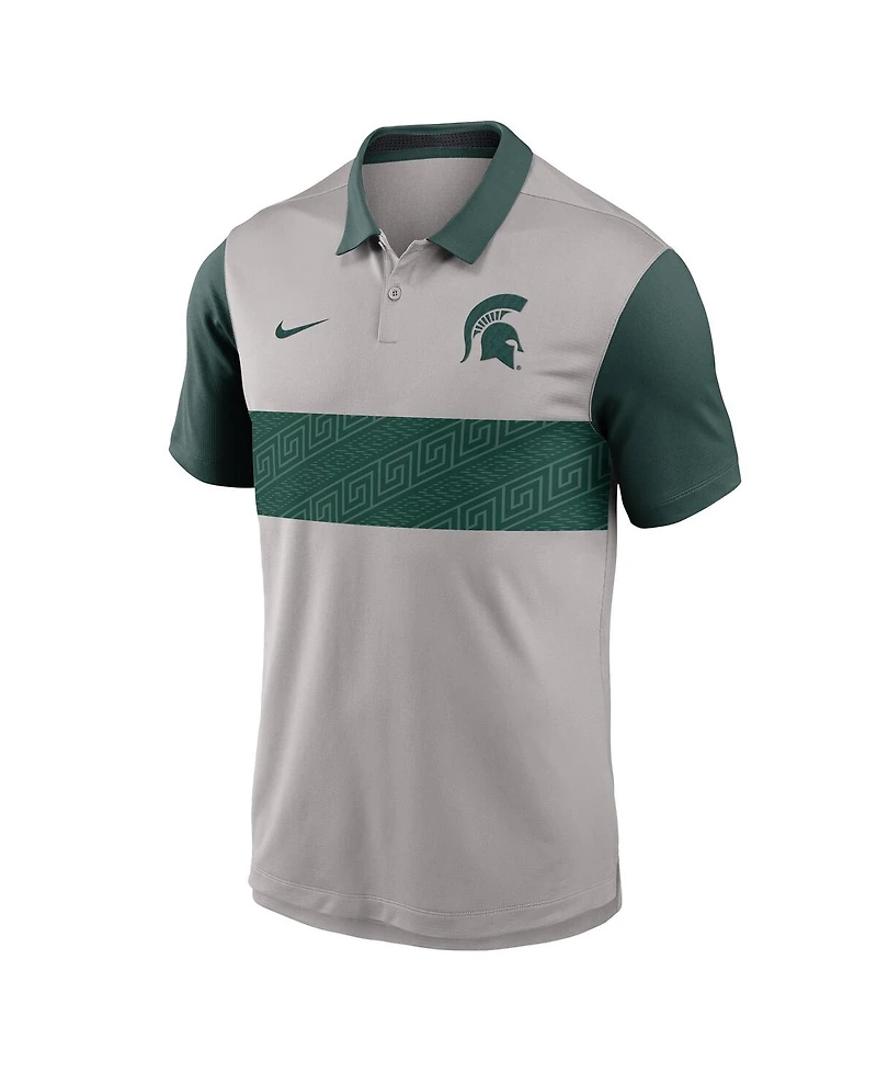 Nike Men's Gray/Green Michigan State Spartans Vapor Performance Polo Shirt