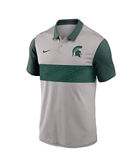 Nike Men's Gray/Green Michigan State Spartans Vapor Performance Polo Shirt