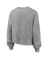 Nike Women's Heather Gray Ohio State Buckeyes Oversized Phoenix Arch Pullover Sweatshirt