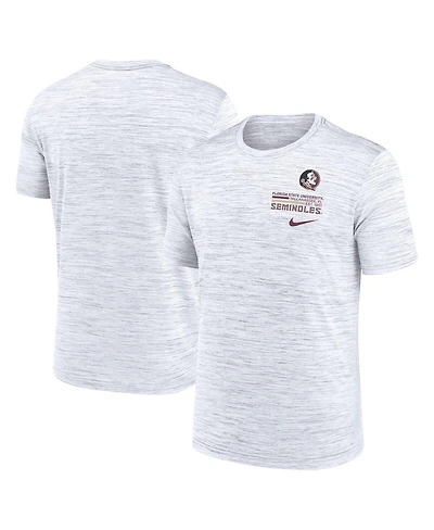 Nike Men's White Florida State Seminoles Velocity Stacked Performance T-Shirt
