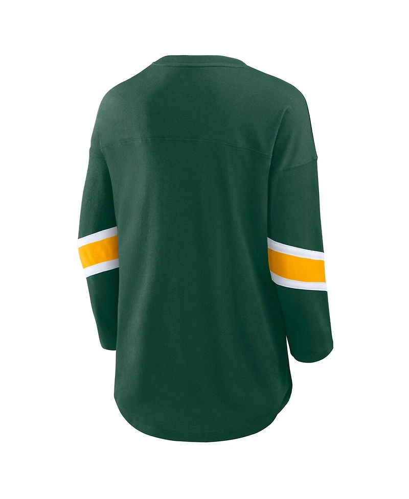 Fanatics Women's Green Bay Packers Redzone 3/4-Sleeve T-Shirt