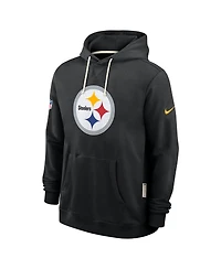 Nike Men's Black Pittsburgh Steelers Sideline Standard Issue Initial Home Dri-fit Hoodie