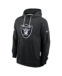Nike Men's Black Las Vegas Raiders Sideline Standard Issue Initial Home Dri-fit Hoodie