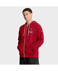 Nike Men's Red Tampa Bay Buccaneers Sideline Standard Issue Utility Player Dri-fit Full-Zip Hoodie