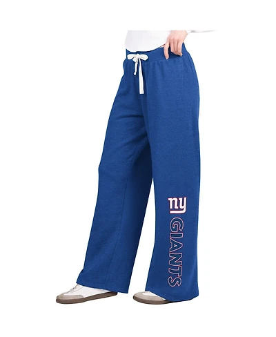 G-iii 4Her by Carl Banks Women's Royal New York Giants Field Wide Leg Sweatpants