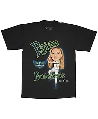 Playa Society Men's and Women's Paige Bueckers Black Dallas Wings Sketch T-Shirt