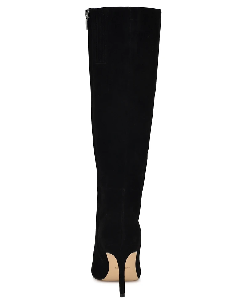 Nine West Women's Cook Wide Calf Tall Stiletto Dress Boots