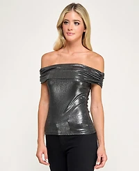 Seni & Cade Juniors Lurex Off-The-Shoulder Top