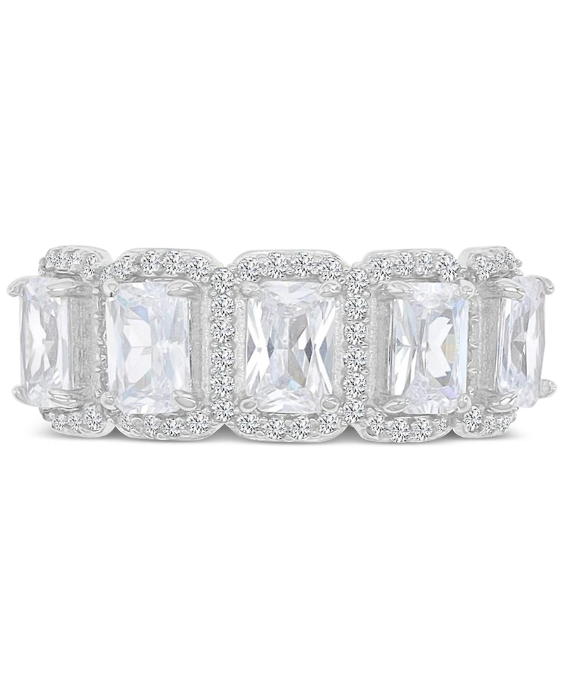 Macy's Cubic Zirconia Ring (6.221 ct.t.w.) Sterling Silver