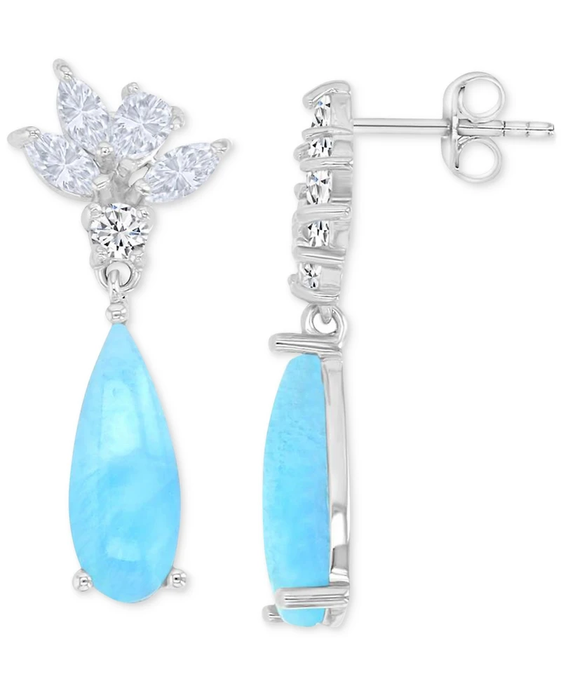 Macy's Opal (11.5 ct. t.w.) Earrings in Sterling Silver