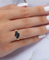 Macy's Black Spinel Ring (3.82 ct.t.w.) Sterling Silver