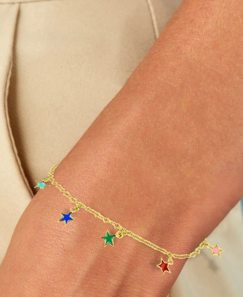 Macy's 2-Pc. Necklace and Bracelet Set in 14k Yellow Gold over Sterling Silver