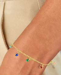 Macy's 2-Pc. Necklace and Bracelet Set in 14k Yellow Gold over Sterling Silver