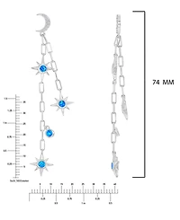 Macy's Opal Earrings in Sterling Silver