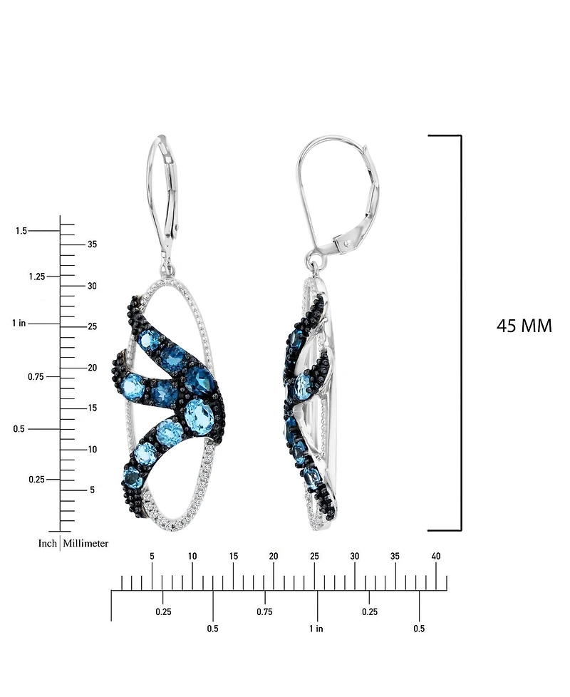 Macy's Diamond Drop Earrings (0.09 ct. t.w.) in Sterling Silver