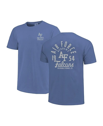 Image One Men's Royal Air Force Falcons Comfort Colors Mascot Overlay T-Shirt