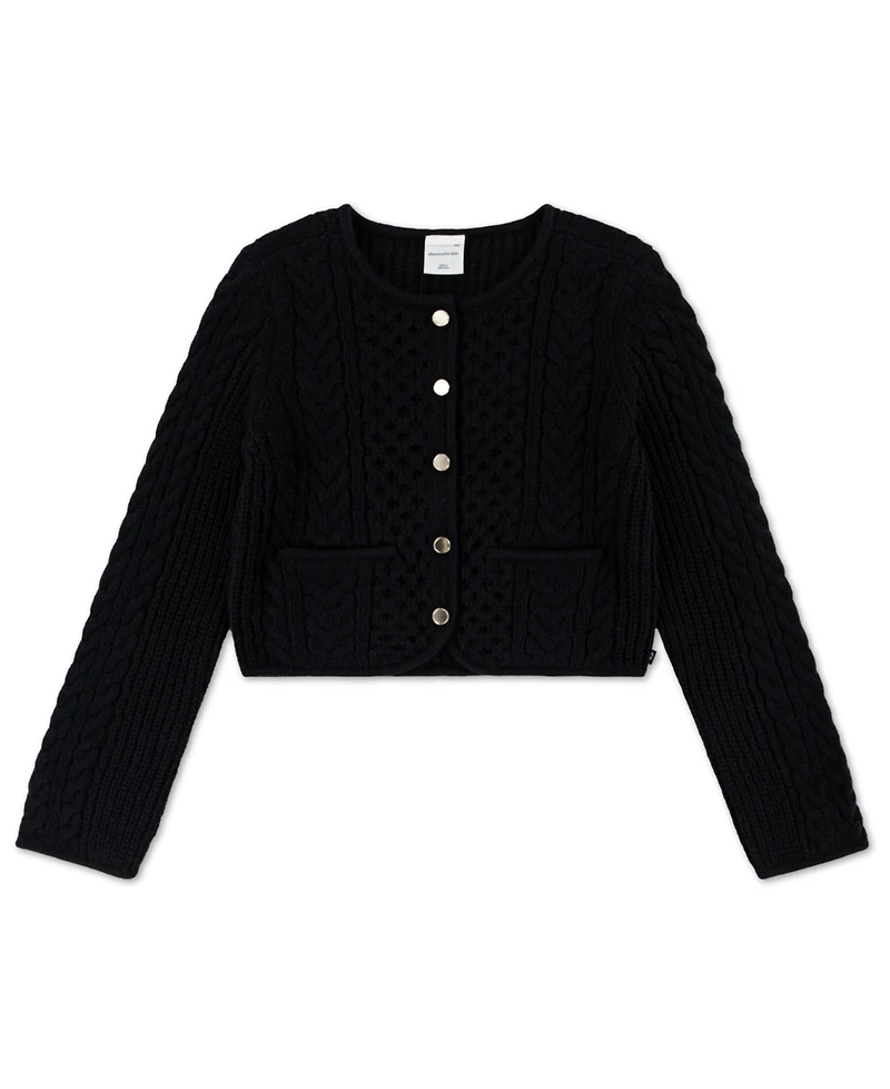 abercrombie kids Girls Cable Knit Cardigan Sweater