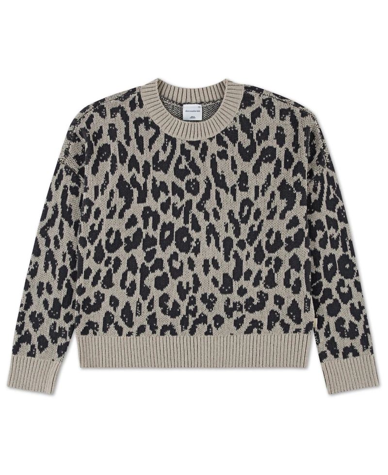 abercrombie kids Girls Leopard Crew Sweater
