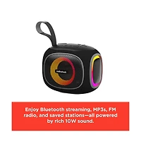 RadioShack 10W Mini Bluetooth Portable Speaker IPX5 Waterproof, With Fm Radio 4001775