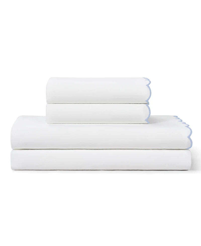 Peri Home Scallop 300-Thread Count Cotton -Pc. Sheet Set