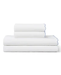 Peri Home Scallop 300-Thread Count Cotton -Pc. Sheet Set