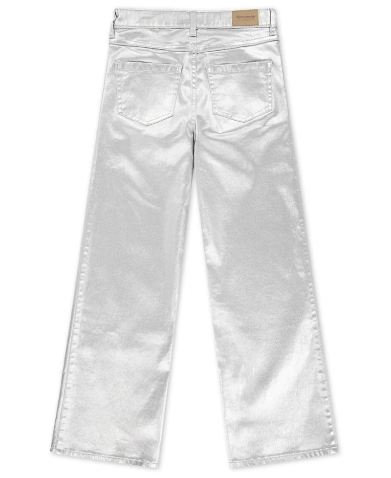 abercrombie kids Girls Shine High Rise Wide Leg Jeans