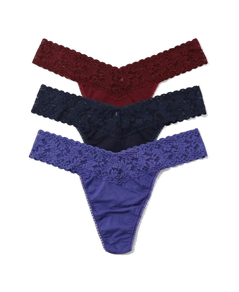 Hanky Panky Original Rise 3 Pack Thong Underwear