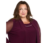 R & M Richards Plus Scoop Neck 2-Piece Jacket Dress