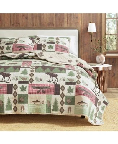 Linery Co. Wildlife Patchwork Microfiber Quilt Set With Shams