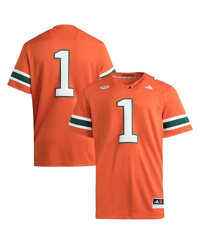 Adidas Men's 1 Orange Miami Hurricanes Premier Jersey