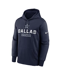 Nike Men's Navy Dallas Cowboys Toss Sweep Performance Pullover Hoodie