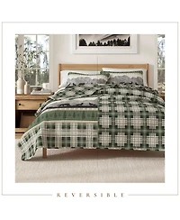 Linery & Co. Mountain Scape & Plaid Microfiber Quilt Set With Shams