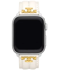 Tory Burch Women's Ivory Leather Band for Apple Watch, 38-45mm