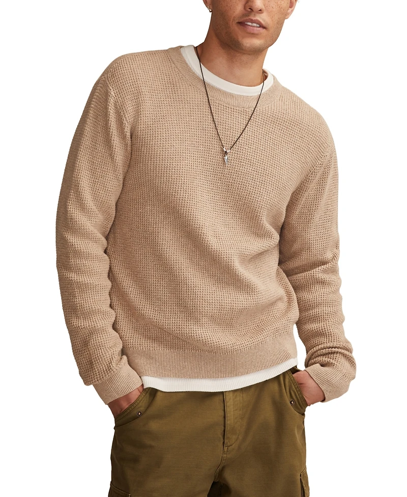 Lucky Brand Men's Waffle Crewneck Sweater