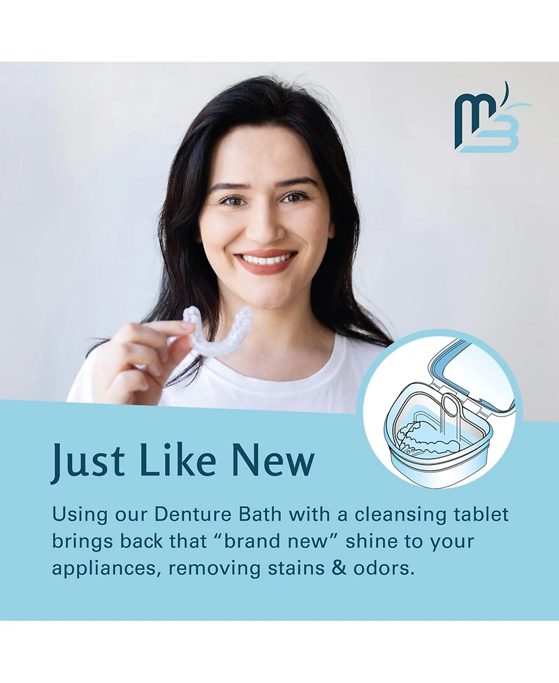 M3 Denture Bath Case | Retainer Case, Denture Case, Denture Cleaner Cup
