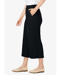 Woman Within Plus 7-Day Knit Culotte