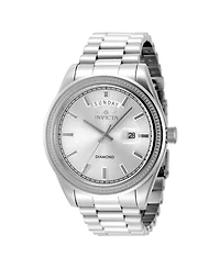 Invicta Men's 48759 Elite Diamond Quartz 3 Hand Silver Dial Watch