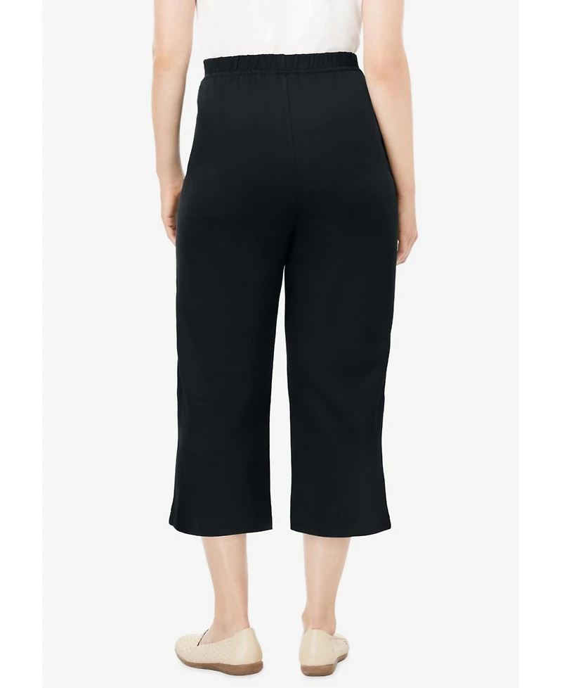 Woman Within Plus Easy Going Knit Capri