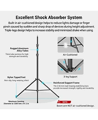 SmallRig Ra-S280A Air-Cushioned Light Stand with Boom Arm, Black