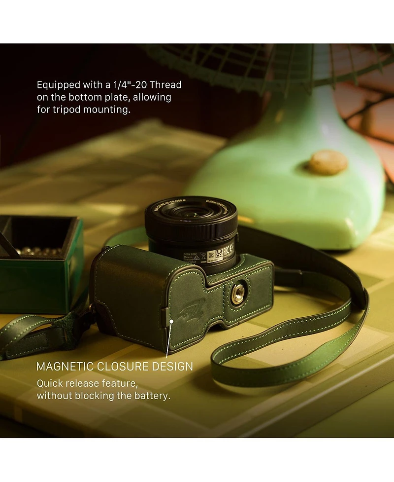 Tilta Leather Case for Sony Zv-E10 Ii Camera, Green