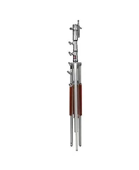 Matthews 11.3' Combo Double Riser Steel Stand with Rocky Mountain Leg, Chrome, 4-Pack
