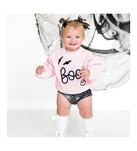 Sweet Wink Little and Big Girls Boo Bat Halloween Knit Sweater