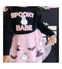 Sweet Wink Little and Big Girls Spooky Babe Sequin Halloween Tutu Skirt