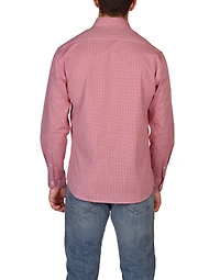Tailorbyrd Signature Micro Gingham Long Sleeve Shirt