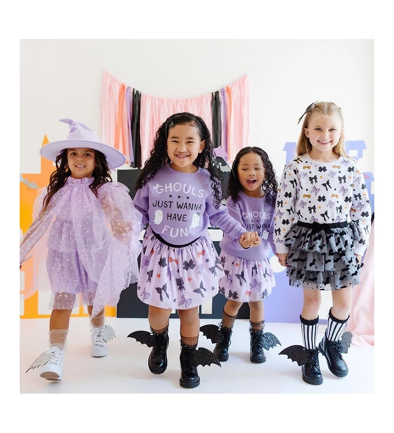 Sweet Wink Little and Big Girls Ghouls Just Wanna Have Fun Halloween Sweatshirt