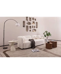 Streamdale Modern Fiberglass End Table, Minimalist Living Room Decor