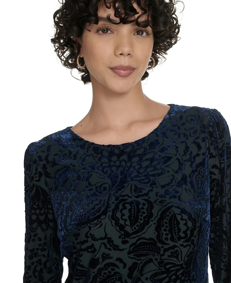 Tommy Hilfiger Women's Crewneck Ruffled Hem Dress