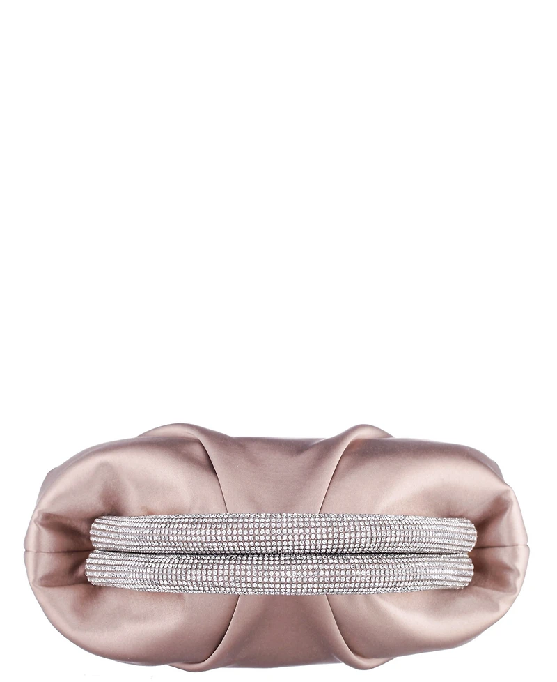 Nina Crystal Trim Magnetic Snap Frame Clutch