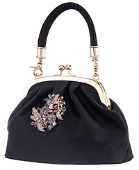 Nina Vintage Style Crystal Ornament Frame Clutch