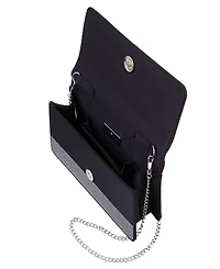 Nina Elongated Crystal Magnetic Snap Satchel Bag